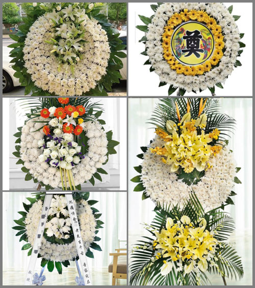 四川绵阳游仙区白蝉镇花圈速递